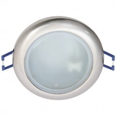 Σποτ Μπάνιου Στρογγυλό Χωνευτό Σταθερό Αλουμινίου Σατινέ Στεγανό IP44